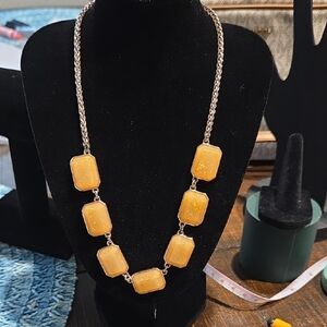 Elegant Gold Fashion Necklace with Rectangular Beads